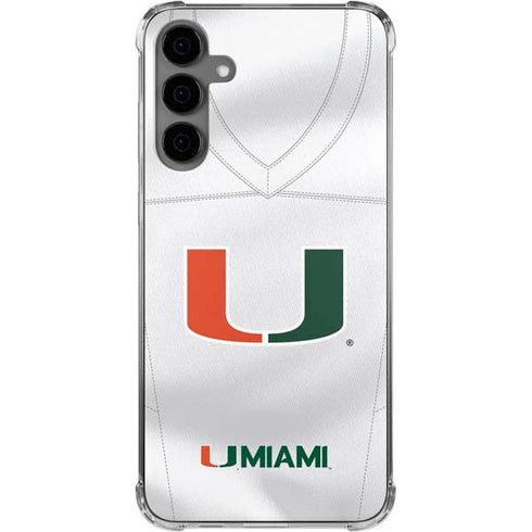 University of Miami White Jersey Galaxy S24 Plus Clear Case